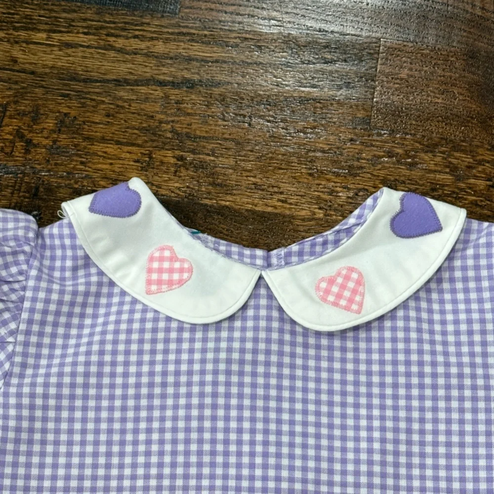NWT Girls boutique funtasia too heart valentines gingham dress size 6x